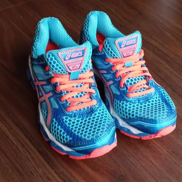Asics Shoes Asics Gel Cumulus 5 Blue Orange Bright Neon Tennis